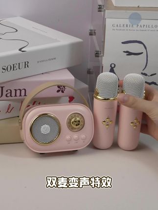 在家 K 歌不用愁!这款音响太懂 i 人~双麦克风配置,和舒服的朋友凑一起唱超爽~