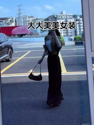 法式轻奢风气质灰色压褶飘带高腰垂感阔腿#创作灵感 #毛呢阔腿裤女 #秋冬新款 #阔腿裤推荐 #高级感穿搭