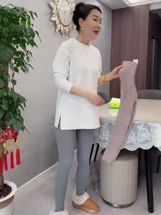 2025秋冬新款外穿薄款运动长裤高腰保暖打底裤收腹保暖显瘦