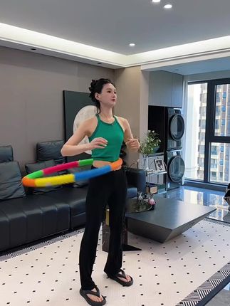 呼啦圈收腹腰部加重3-10斤高颜值不伤腰加厚胶棉镀锌管成人呼啦圈