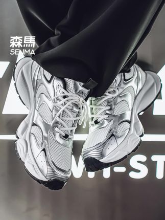森马2025秋季新款男鞋透气运动潮鞋男士厚底增高ins网红老爹鞋男