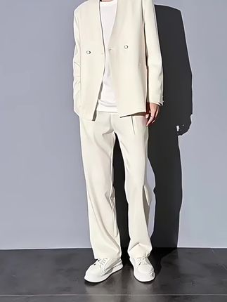 休闲男士西服两件套帅气韩版痞帅潮牌西装