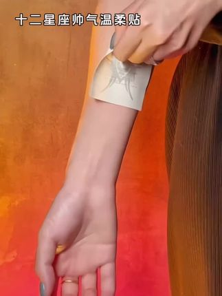 这十二星座纹身贴是真的有点酷#个性纹身图案 #草本纹身贴 #星座 #防水纹身贴