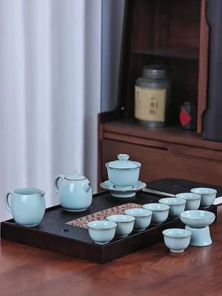 天青汝窑茶具泡茶壶泡茶品茶送礼佳品 #唐丰 #汝窑 #泡茶 #茶具 #礼物