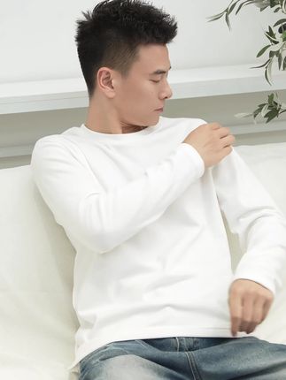 素湃云感热力绒男士长袖运动加绒情侣吸汗秋冬W5219