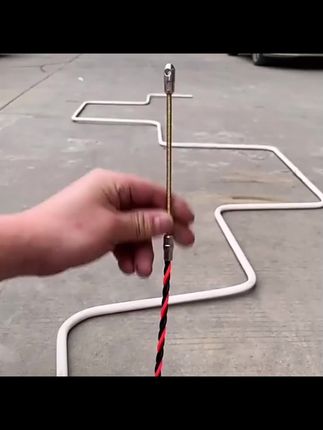 三股电工穿线器电线网线线槽线管光纤引线器拉线器塑钢材质圆头